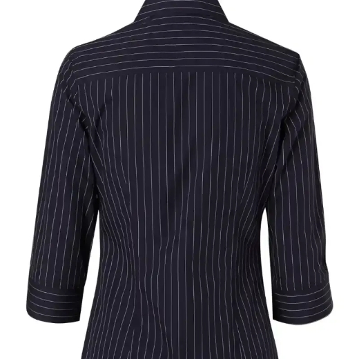 Picture of Winning Spirit, Ladies Pin Stripe 3/4 Sleeve Shirt